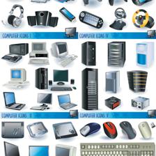 电脑及周边硬件矢量图标集锦